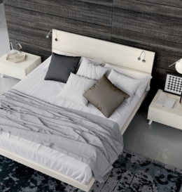 letto minimale bianco