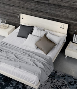 letto minimale bianco